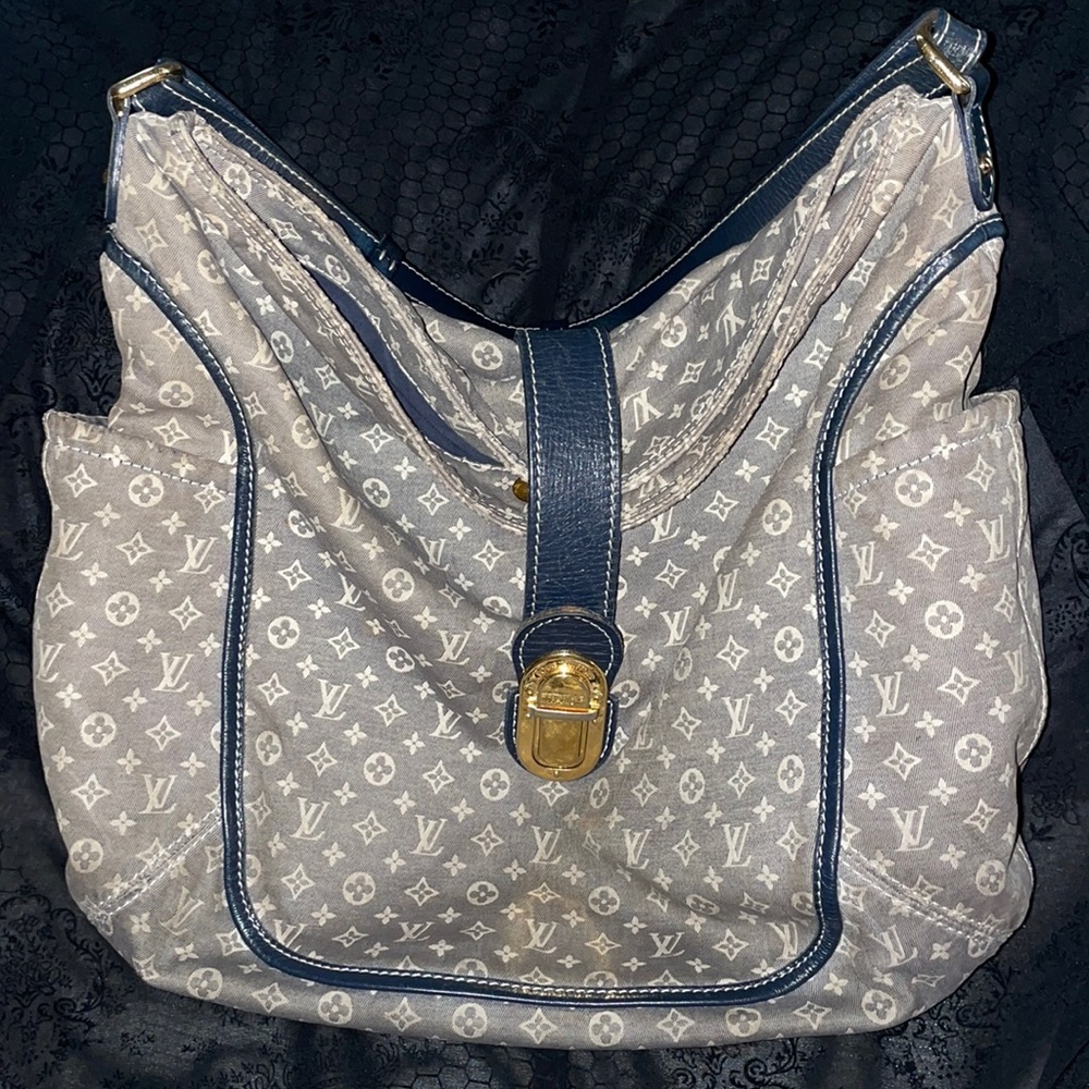 Louis Vuitton Idylle Encre Lin Monogram Grey Canvas Hobo